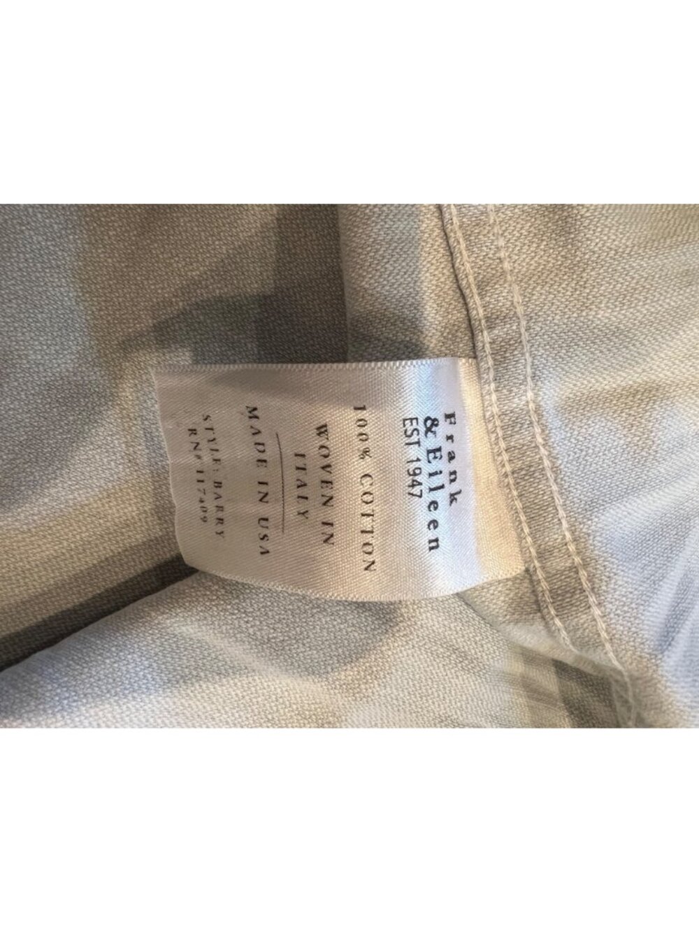 FRANK & EILEEN Barry Tailored Button Up Shirt Blue Wash SIZE M - Picture 11 of 11